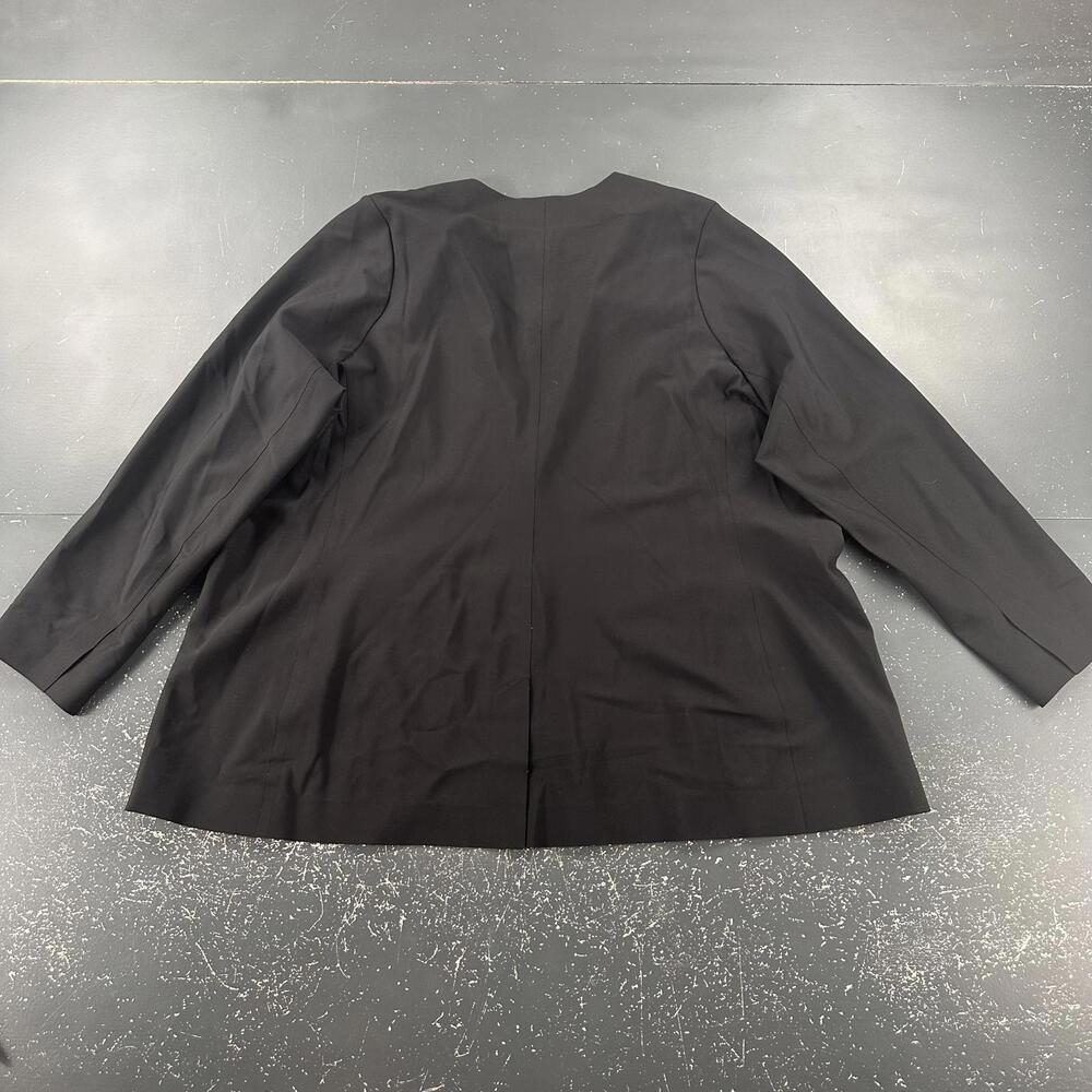 Athleta Avenue Blazer Womens 24 Black Formal Buisness Casual Roll Sleeve NWT - Picture 6 of 6